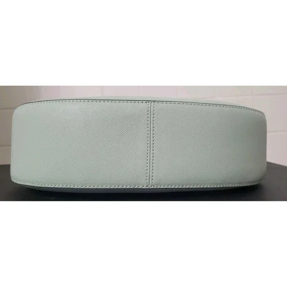 NWT KATE SPADE Staci Saffiano Leather Shoulder/Hobo Bag Crystal Blue $359 *FLAW - Picture 16 of 16